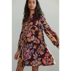 Anthropologie  Lori Floral Tunic Mini Dress